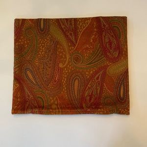 Custom made paisley throw pillow cover, 20”x 17”, NWOT